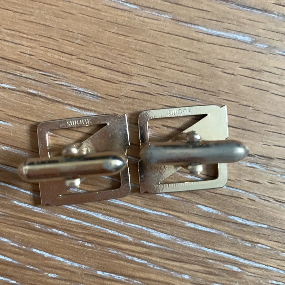 Swank gold cuff links